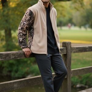 MENS Beige and Camouflage Jacket